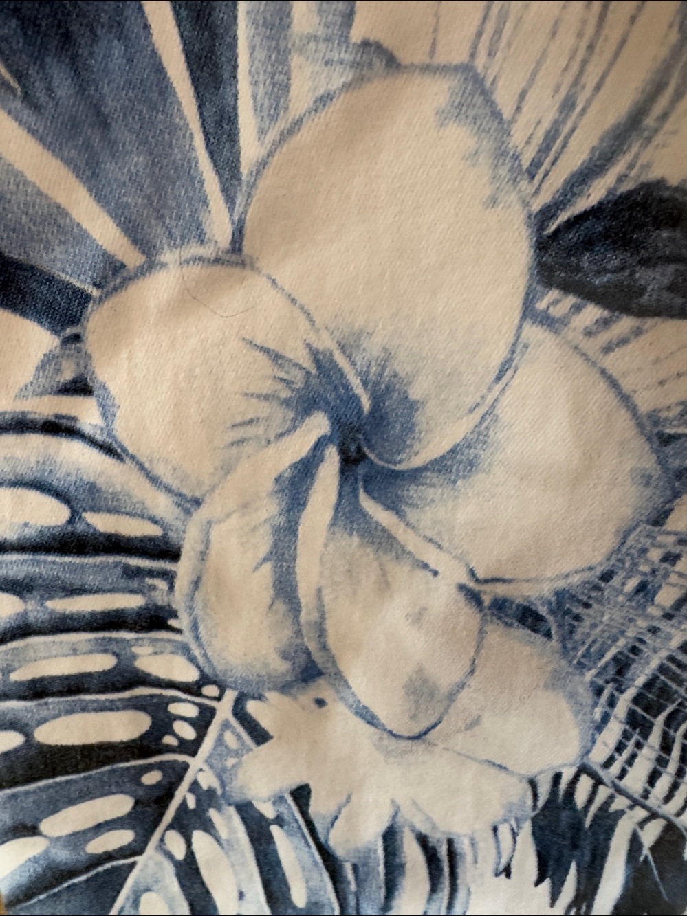 Angel White Denim Jeans with Blue Tropical Print - Picture 3 of 7